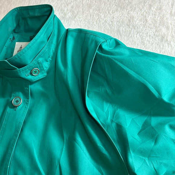 London Fog Vintage Green Women’s Trench Coat Size 14 - Picture 6 of 15